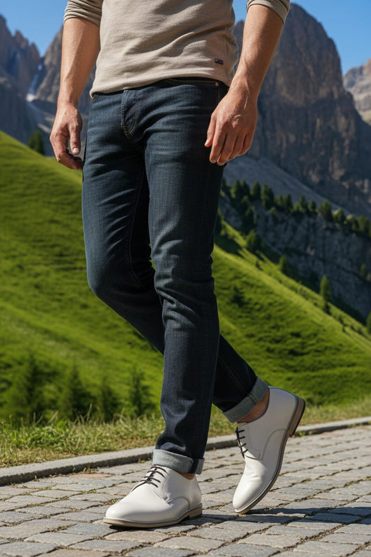 Cap Toe Oxford | Leather Sole | Leather Oxford with White Color