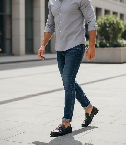 Single Monk Strap | Leather Sole | Monk Black Color