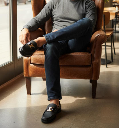 Single Monk Strap | Leather Sole | Monk Black Color