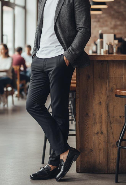 Black Leather Loafer | Leather Shoes | Penny Loafer Leather sole in Shiny Black Color