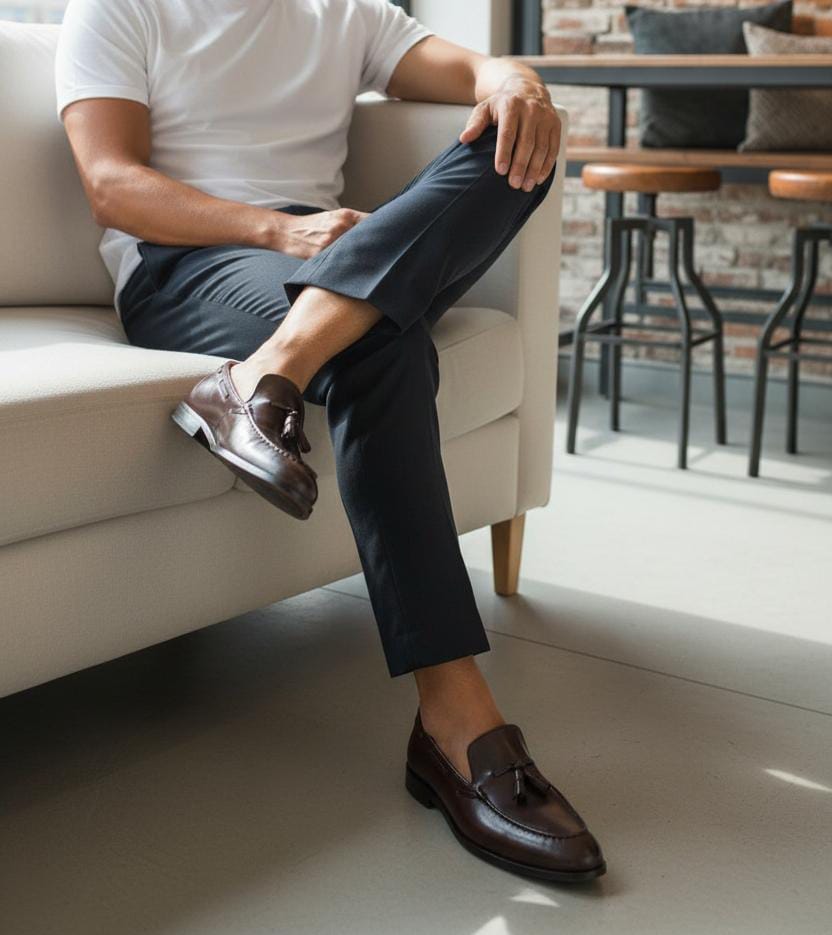 Brown Leather Loafer | Leather Shoes | Penny Loafer Leather sole in Brown Color | Tassel Loafer
