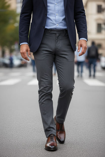 Plain Toe Derby | Leather Sole | Plain Toe Derby Brown Color