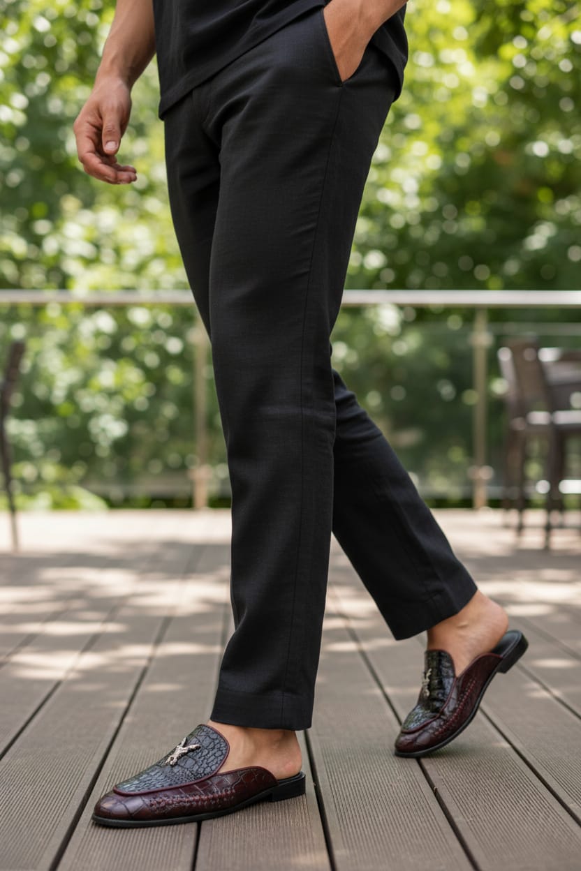 Penny  Loafer | Leather Sole | Penny Loafer Leather sole in Black Color