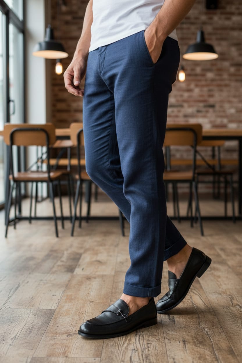 Black Penny Loafer for Men by Boots Gallery – Plain Leather Loafer with Leather Sole Pakistan