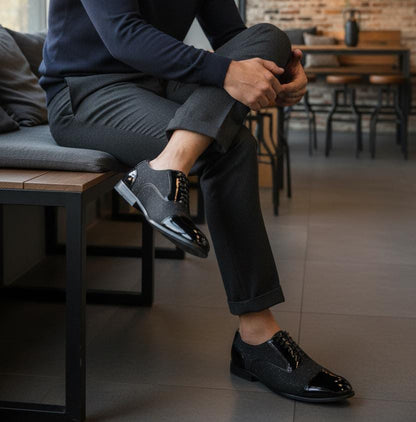 Moonrise Cap Toe Oxford Leather Shoes for Men by Boots Gallery with Leather Sole Pakistan