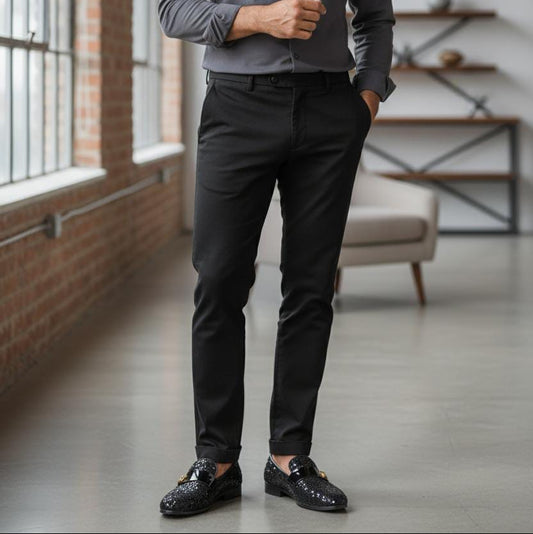 Single Monk Strap | Leather sole | Designed Single Monk with Black Color