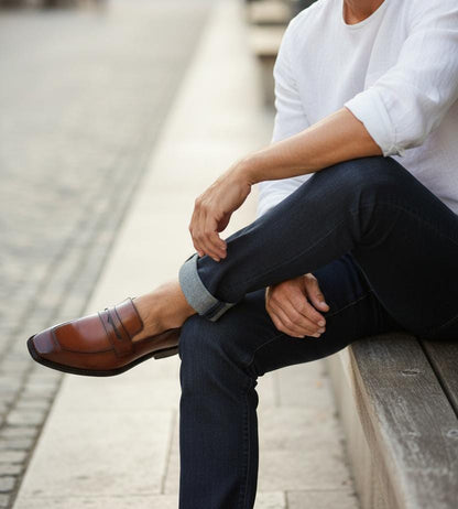 Penny Loafer | Leather Sole | Loafer Brown Color